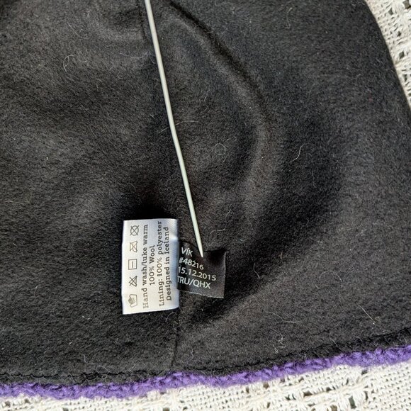 ICEWEAR Hand Knitted Icelandic 100% Wool Unisex Vik Hat Beanie Lined One Size - Picture 4 of 4